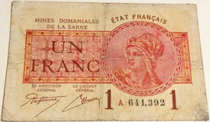 1 franc Mines domaniales de la Sarre type 1920