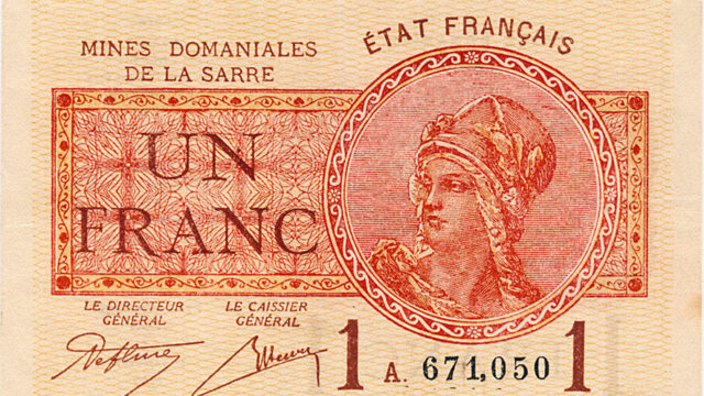 1 franc Mines domaniales de la Sarre type 1920