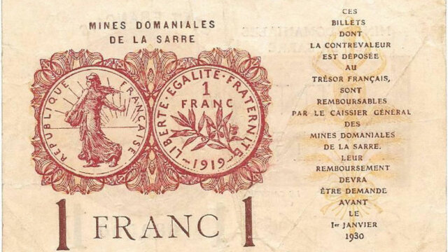 1 franc Mines domaniales de la Sarre type 1920