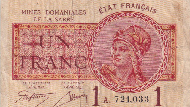 1 franc Mines domaniales de la Sarre type 1920