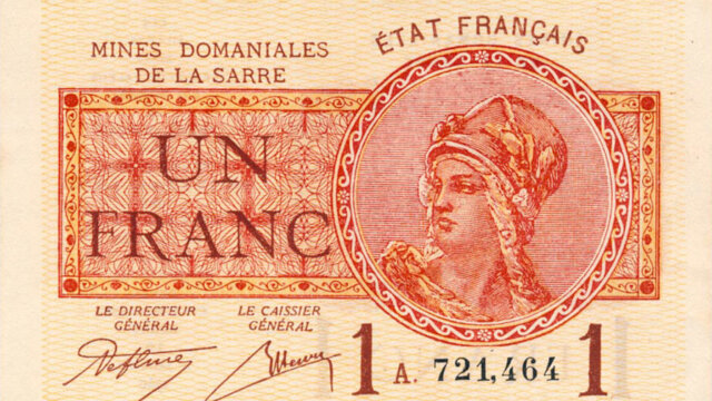 1 franc Mines domaniales de la Sarre type 1920