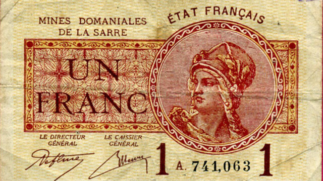 1 franc Mines domaniales de la Sarre type 1920