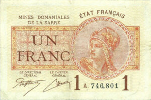 1 franc Mines domaniales de la Sarre type 1920