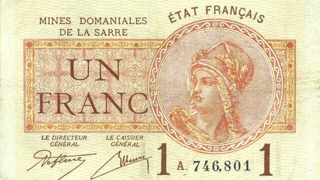 1 franc Mines domaniales de la Sarre type 1920