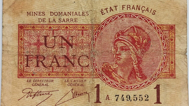 1 franc Mines domaniales de la Sarre type 1920