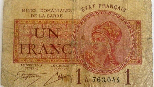 1 franc Mines domaniales de la Sarre type 1920