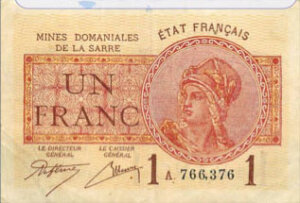 1 franc Mines domaniales de la Sarre type 1920