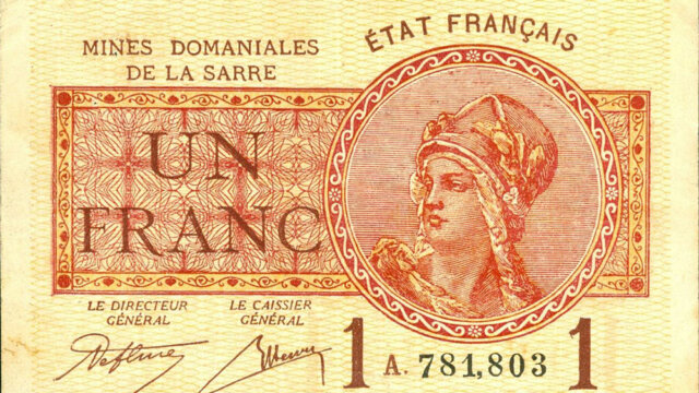 1 franc Mines domaniales de la Sarre type 1920