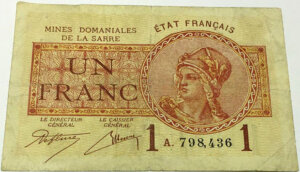 1 franc Mines domaniales de la Sarre type 1920