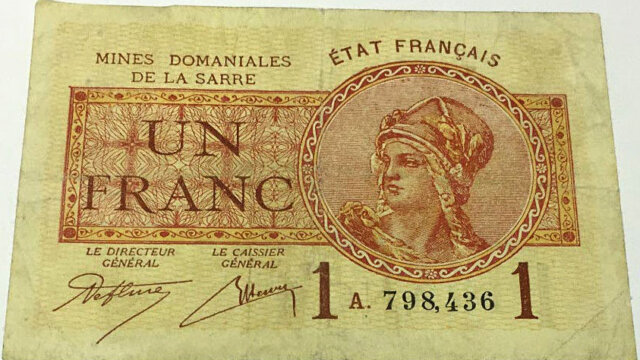 1 franc Mines domaniales de la Sarre type 1920