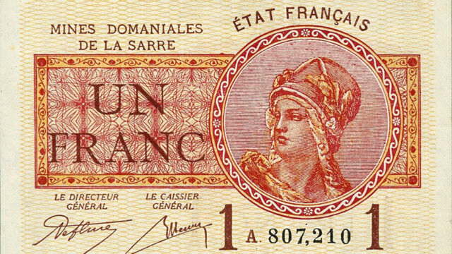 1 franc Mines domaniales de la Sarre type 1920