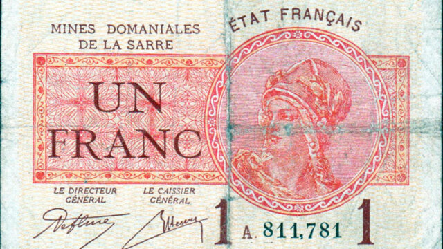 1 franc Mines domaniales de la Sarre type 1920