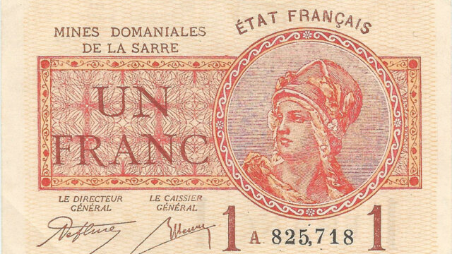 1 franc Mines domaniales de la Sarre type 1920