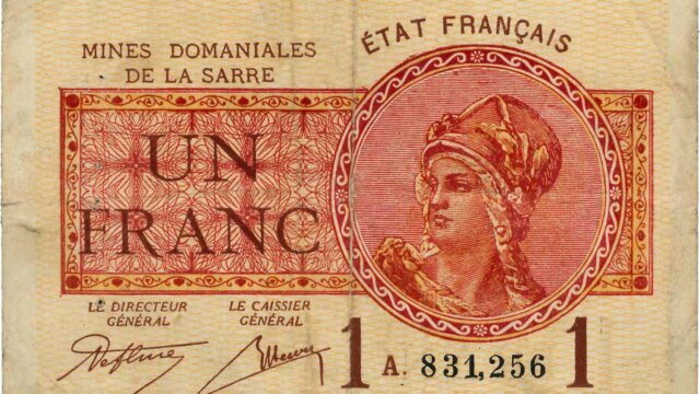 1 franc Mines domaniales de la Sarre type 1920