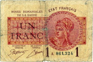 1 franc Mines domaniales de la Sarre type 1920