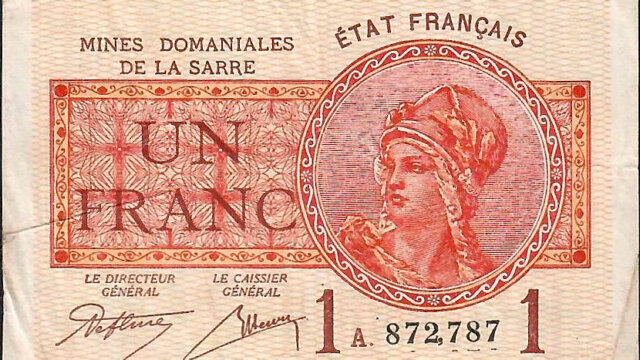 1 franc Mines domaniales de la Sarre type 1920