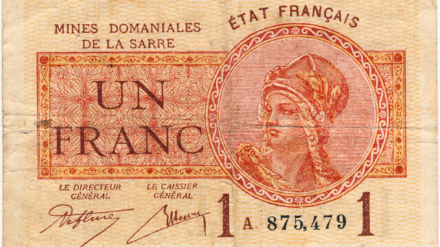 1 franc Mines domaniales de la Sarre type 1920