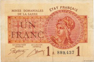 1 franc Mines domaniales de la Sarre type 1920