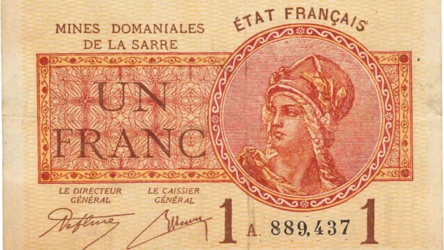 1 franc Mines domaniales de la Sarre type 1920