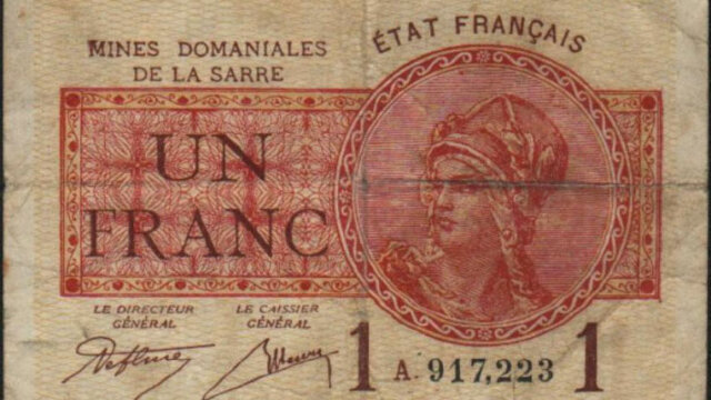 1 franc Mines domaniales de la Sarre type 1920