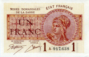 1 franc Mines domaniales de la Sarre type 1920