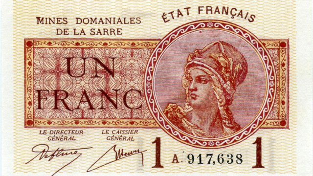 1 franc Mines domaniales de la Sarre type 1920