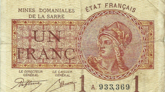 1 franc Mines domaniales de la Sarre type 1920