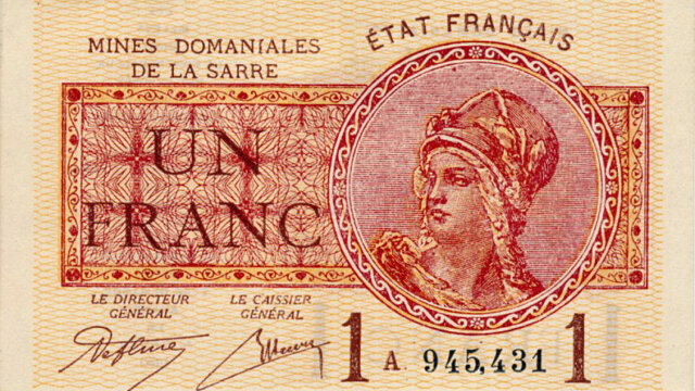 1 franc Mines domaniales de la Sarre type 1920