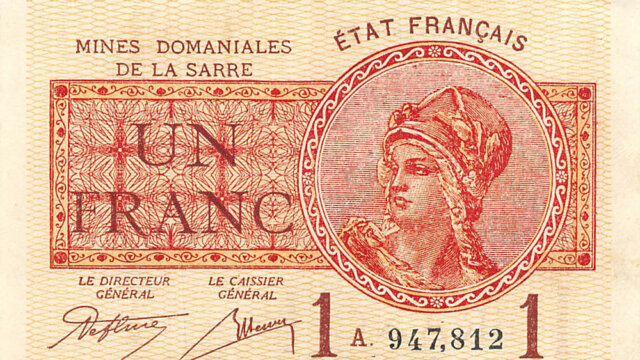 1 franc Mines domaniales de la Sarre type 1920