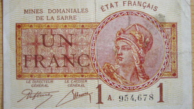 1 franc Mines domaniales de la Sarre type 1920