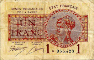 1 franc Mines domaniales de la Sarre type 1920