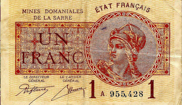 1 franc Mines domaniales de la Sarre type 1920