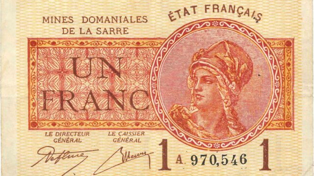 1 franc Mines domaniales de la Sarre type 1920