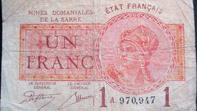 1 franc Mines domaniales de la Sarre type 1920