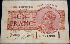 1 franc Mines domaniales de la Sarre type 1920