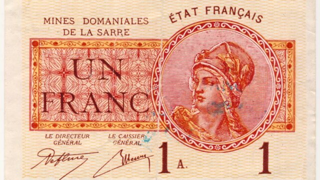 1 franc Mines domaniales de la Sarre type 1920