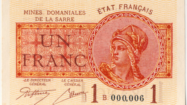 1 franc Mines domaniales de la Sarre type 1920