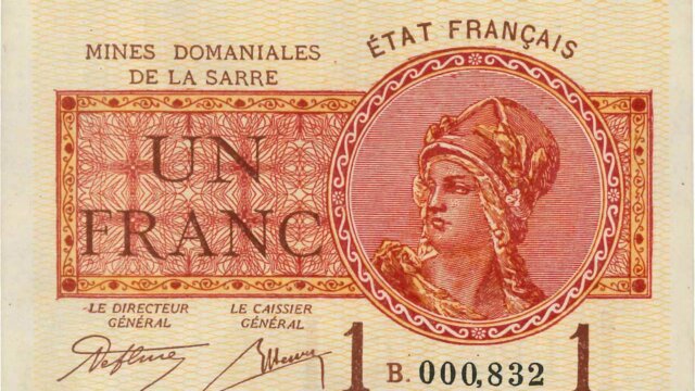 1 franc Mines domaniales de la Sarre type 1920