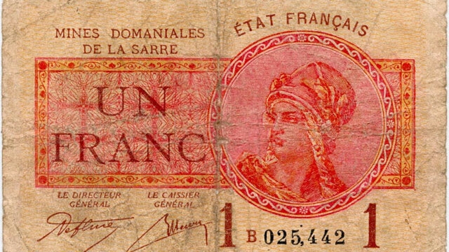 1 franc Mines domaniales de la Sarre type 1920