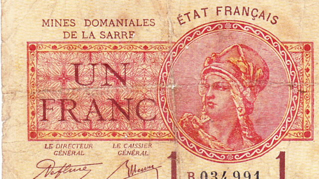 1 franc Mines domaniales de la Sarre type 1920