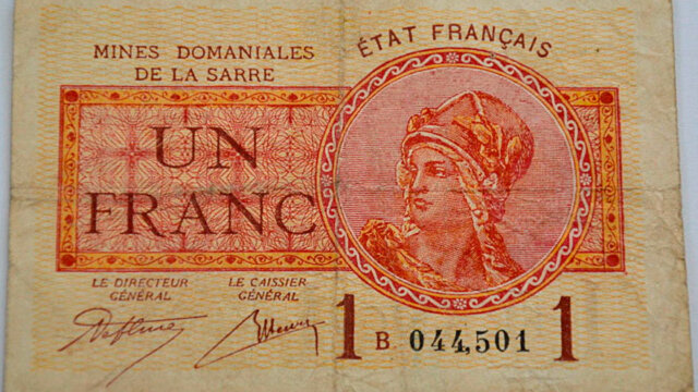 1 franc Mines domaniales de la Sarre type 1920