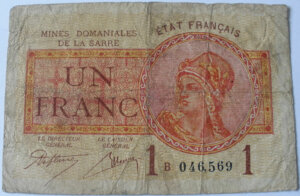 1 franc Mines domaniales de la Sarre type 1920