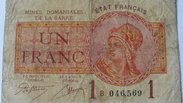 1 franc Mines domaniales de la Sarre type 1920