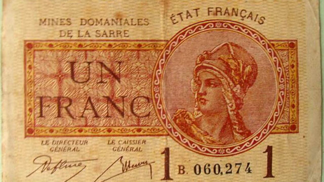 1 franc Mines domaniales de la Sarre type 1920