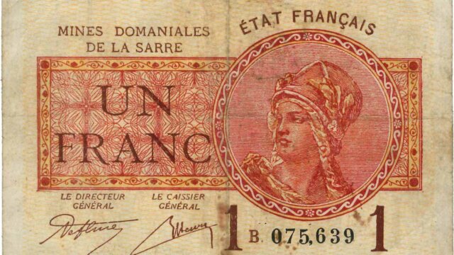 1 franc Mines domaniales de la Sarre type 1920