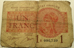 1 franc Mines domaniales de la Sarre type 1920