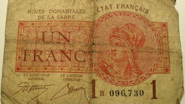 1 franc Mines domaniales de la Sarre type 1920