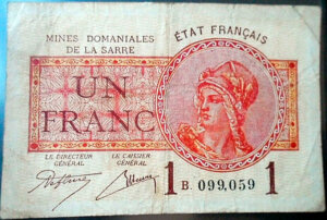 1 franc Mines domaniales de la Sarre type 1920