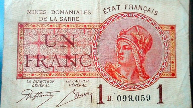 1 franc Mines domaniales de la Sarre type 1920