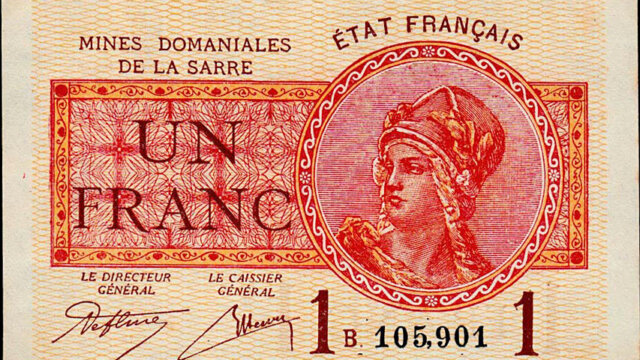 1 franc Mines domaniales de la Sarre type 1920